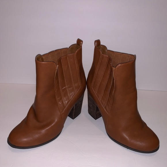 Call It Spring Brown Ankle Booties Size 11 - Picture 5 of 9